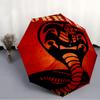 Cobra Kai Fashionable Automatic Opening/Closing Folding Umbrella. Portable and Foldable, Ideal for Gift, Travel, and Daily Use.