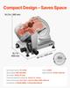 Commercial Meat Slicer, 240W Electric Deli Food Slicer with 250mm Carbon Steel Blade, Built-In Sharpener & 0-12mm Adjustable Thickness for Frozen