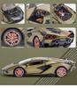 1:24 SIAN FKP37 Sports Car Diecast Metal Alloy Model Car Sound Light Pull Back Collection Kids Toy Gifts