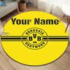 Borussia Individueller Name Runder Teppich, Teppich für Wohnzimmer Schlafzimmer Sofa Spielzimmer Dekor, Rutschfeste Bodenmatte