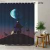 2D Flat Naruto Anime Minato Namikaze Collage Print Waterproof Shower Curtain For Bathroom Decor