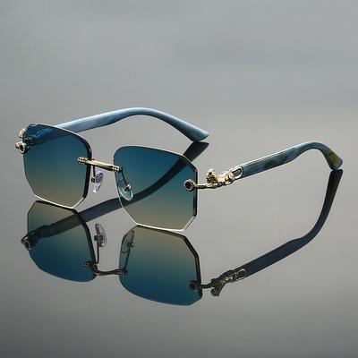 Bezrámové čtvercové sluneční brýle Pánská móda Gradientní vícebarevné dekorativní stínidla Dámské trendy elegantní luxusní značkový design Sluneční brýle