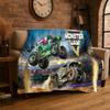 Cartoon Monster Truck Monster Jam Soft Flannel Throw Blanket,Warm Cozy Blanket for Bed,Couch,Sofa,Bedroom,Living Room,Travel