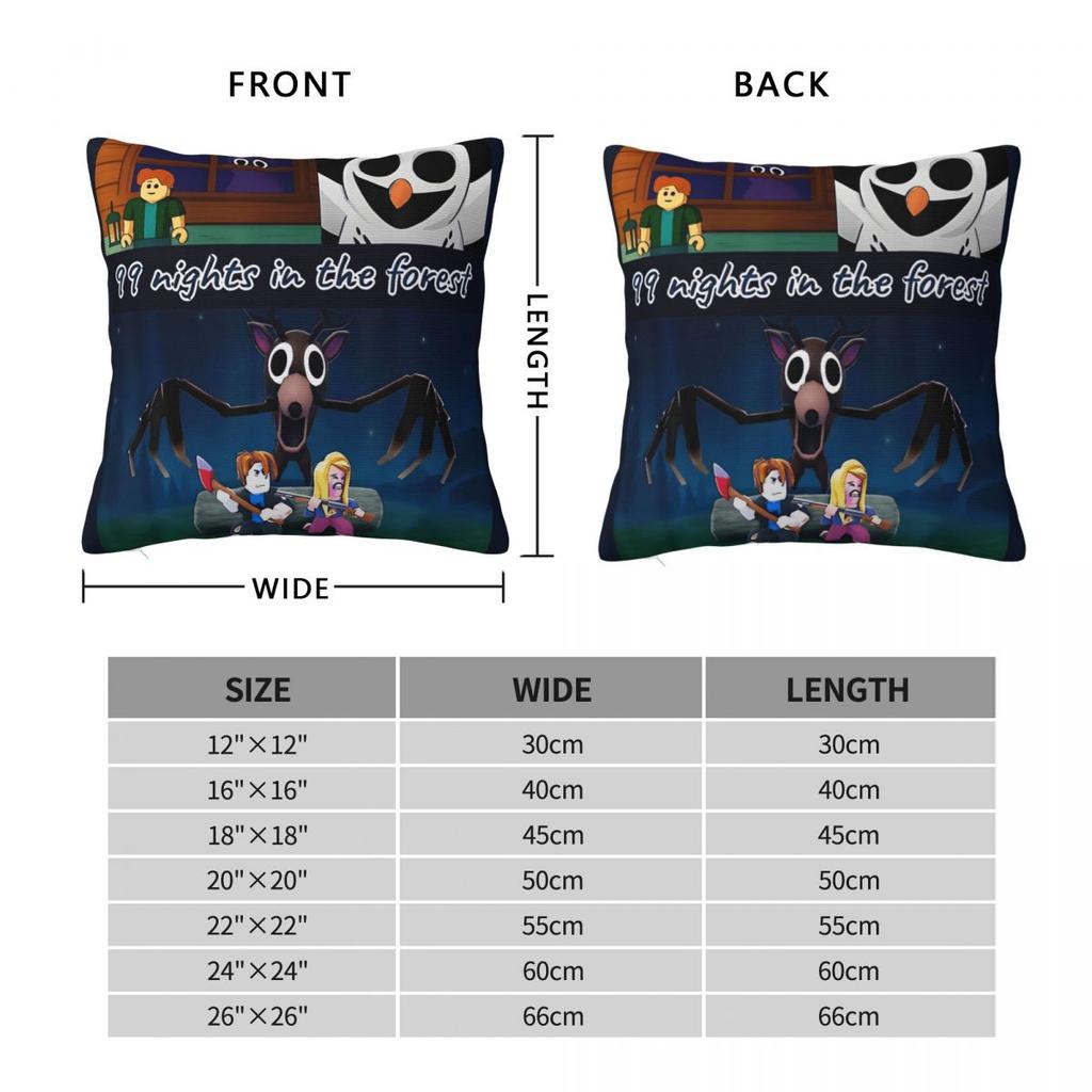 99 Nights In The Forest Pillow Cover Kawaii Pillow Case For Sofa Home Decoration Cushion Cover Square Custom Diy Pillowcases