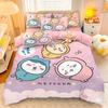 Chiikawa Pink Fashion Bedding Set Usagi 3D Printing Home Decoration Pillowcase Quilt Cover Cute Gift To Family and Friends