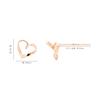 ESTELLE [Official] Women's K10 Pink Gold Heart Motif Earrings 0202-3522-0019-0000