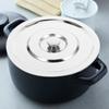 28Cm Stainless Steel Seasoning Pot Lid Universal Oil Jar Cover Easy Clean Dishwasher Safe Heavy Duty Pot Lid for Small Cookware