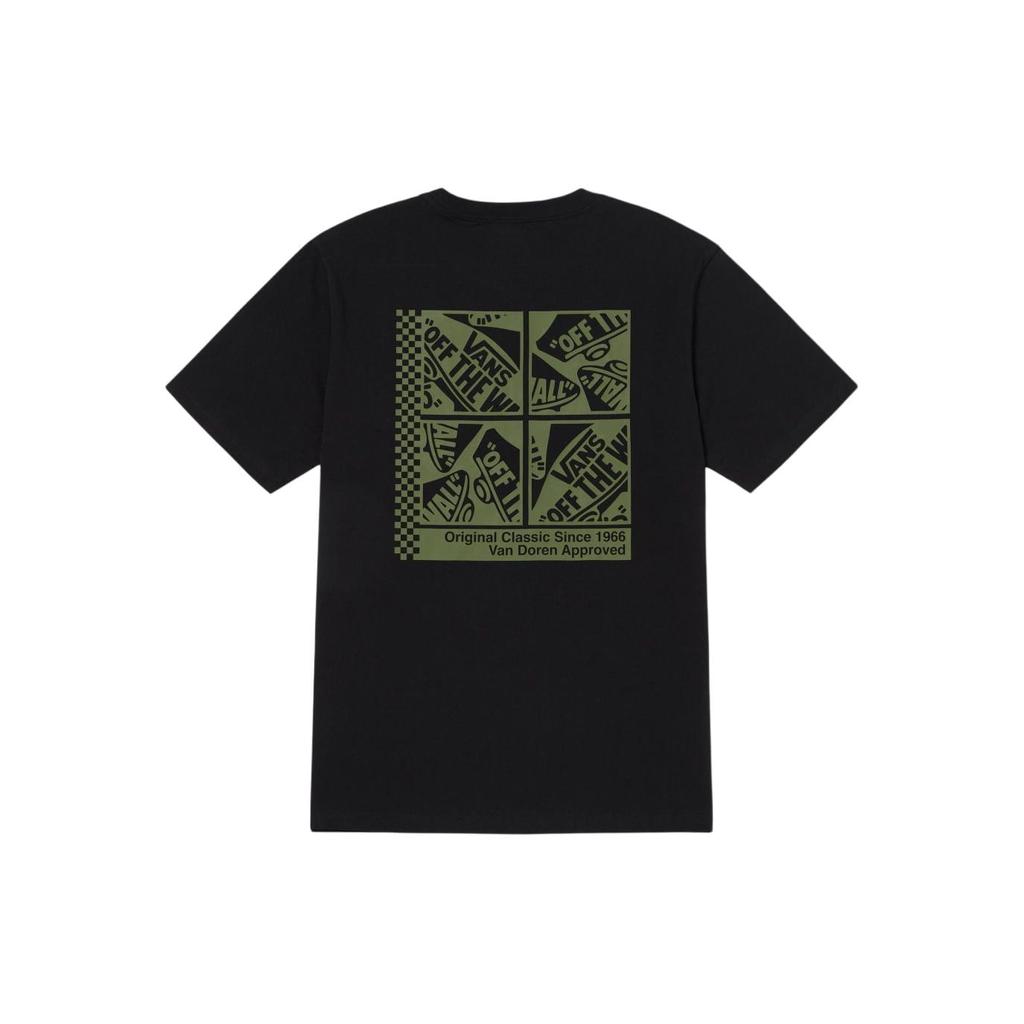Vans T Shirts Men's Black Crew Neck Moderate Straight Fit VN000GQJBLK