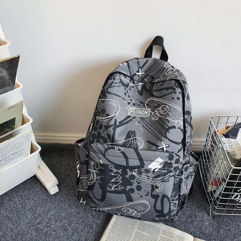 Мужской рюкзак с принтом граффити для женщин — фото 10