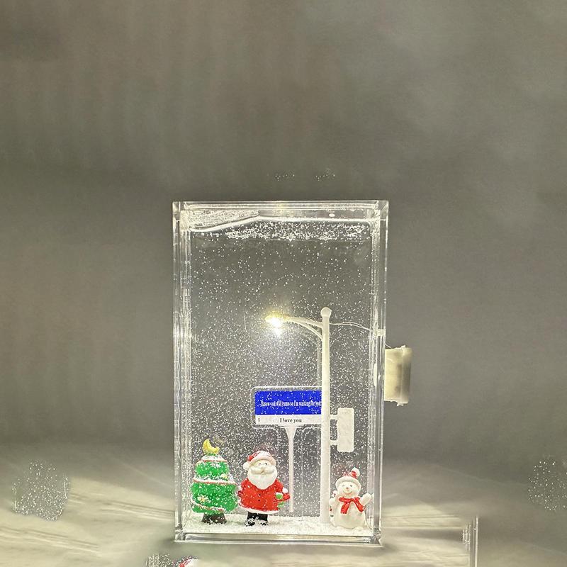 DIY Snow Night Light Ornaments Handmade Christmas Crafts For Kids Adults Decor Christmas Art Street Light For Car RV Bedroom