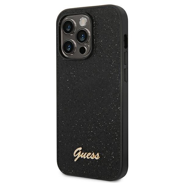 Guess Guhcp14Lhggshk Iphone 14 Pro 6,1 Czarny/Black Hard Case Glitter Script