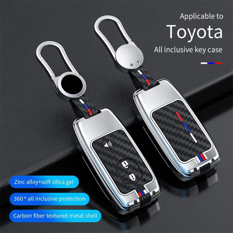 Zinc Alloy Car Key Case Cover For Toyota Camry Prius Land Cruiser Prado 150 Crown For Subaru Foreste XV Holder car accessories