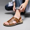 FashionMen's Summer Crocodile Pattern Sandals Genuine Leather Comfortable Slip-on Casual Sandals Fashion Men Slippers Zapatillas Hombre