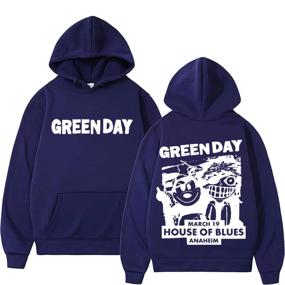 

Punk Band Green Day House of Blues Anaheim Hoodies Men Women Gothic Rock Vintage Sweatshirt Male Oversized Hoodie 3XL