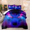 Realistic Animal Wolf Tiger Three-Piece Feather Silk Cotton Quilt Summer Quilt Bedding