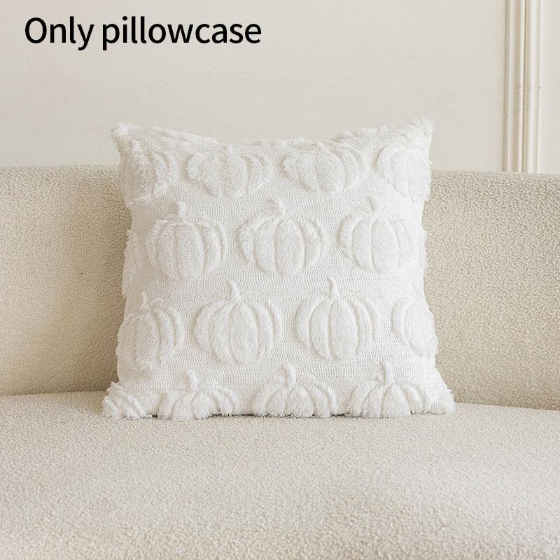 Pumpkin Plush Pillow Covers Living Room Sofa Embroidered Crafts Couch Cushion Case Pillow Bedhead Throw Pillow Cover Decor