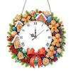 2D/Flat DIY Christmas Acrylic Diamond Painting Ornament with Clock Function Diamond Painting Clock Pendant for Home Decoration
