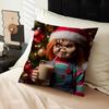 C-Classic-Chucky-Horror-Movie Spooky-Gritty Pillow Cover for Bedroom Room and Living Room Sofa Decorative Cushion Cover