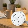 3 USB Ports Portable Extension Socket Round Design USB Charger Plug  International Travel