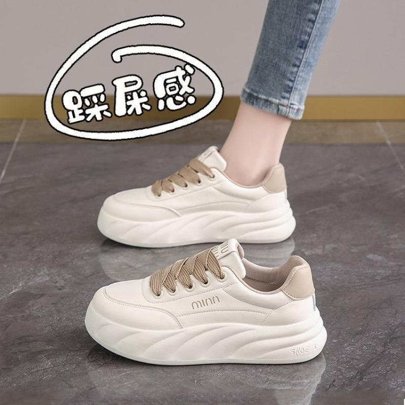 Platform tide board shoes women's spring new casual bread shoes fashion breathable sports little white shoes women