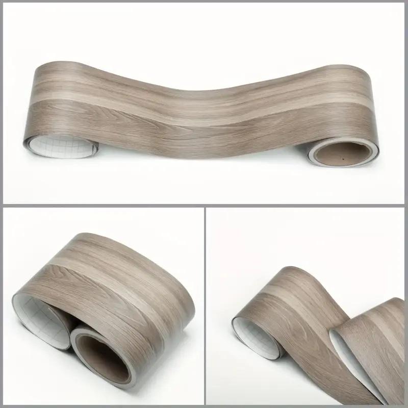 1PC 8CMx5M  Wood Grain Repair Adhensive Duct Tape Floor Furniture Renovation Skirting Line Sticker Home Decoration