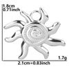 6pcs/Lot Metal Sun Pendant Sunset Sunshine Stainless Steel Charms For Jewelry Making Supplies Fashion Charm DIY Earring Necklace