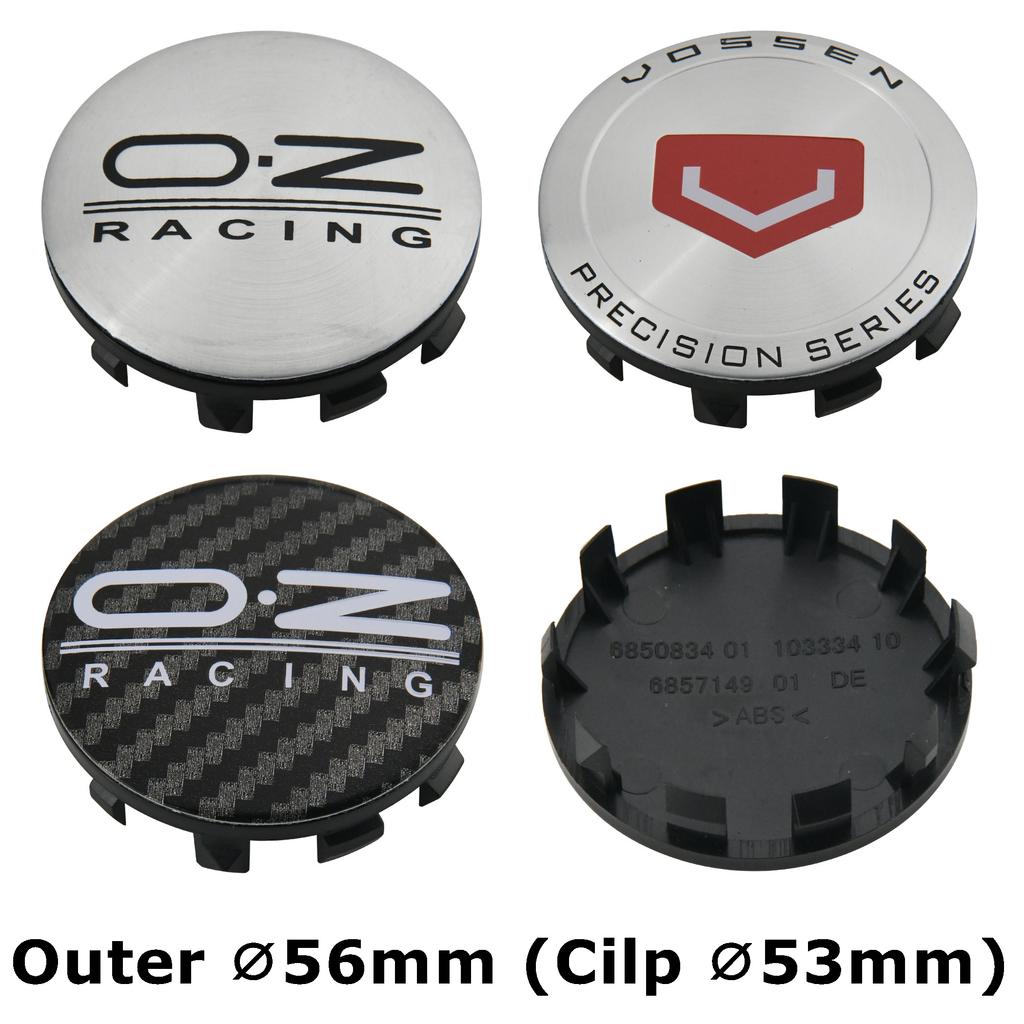 4PCS OD 56MM / ID 53MM Caps On Wheels OZ VOSSEN Emblem Wheel Center Cap Car Logo Wheel Cover Hub Caps Sport Rim Caps