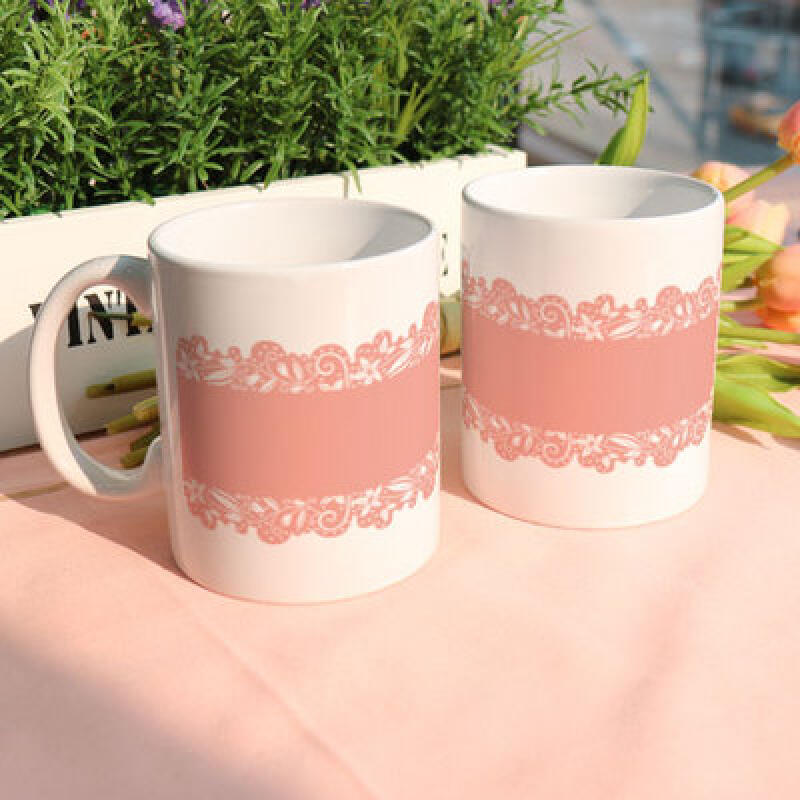 pa372-Design Mug 2p-Pink Lace