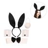 Halloween Rabbit Costume Set Rabbit Ears Headband Bow Tie Round Tail & Arm Cuffs, Halloween Rabbit Costume Accessories