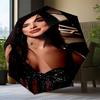 Pop Music Dua Lipa Umbrella Folding Umbrella, Automatic Umbrella 8-Frame for Travel, Camping Use Gift for Halloween Christmas