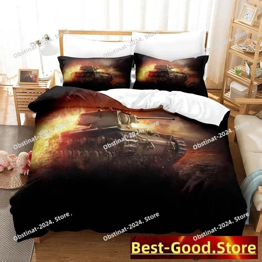 World Of Tanks Bedding set Printed Duvet Cover Pillowcase Single Double Queen Super King Size Sets