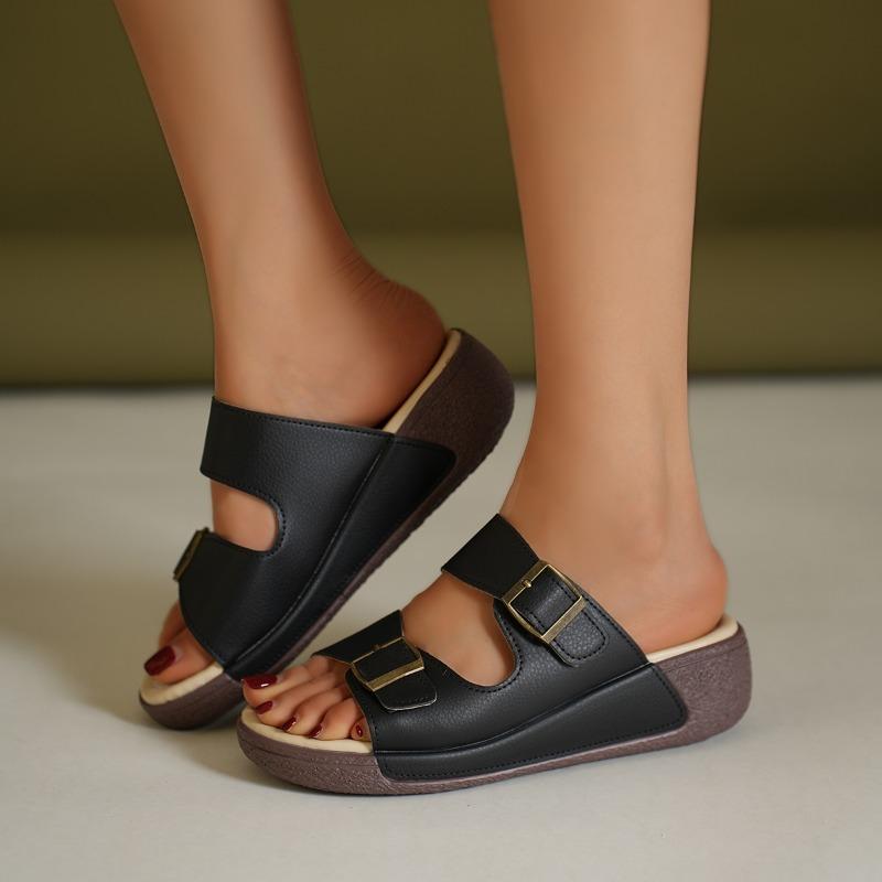 New Female Shoes Ladies' Slippers Platform Summer Soft Slides Retro Concise Slippers Women Summer Shoes Slides Platfor