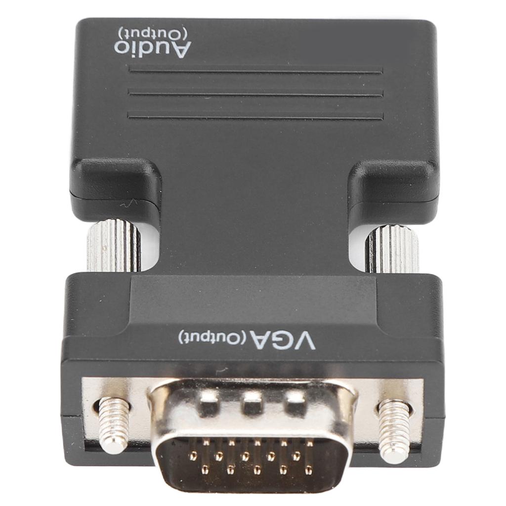 HD Multimedia Interface Female To VGA Male Converter with 3.5mm Audio Cable for Laptops PCs Monitors