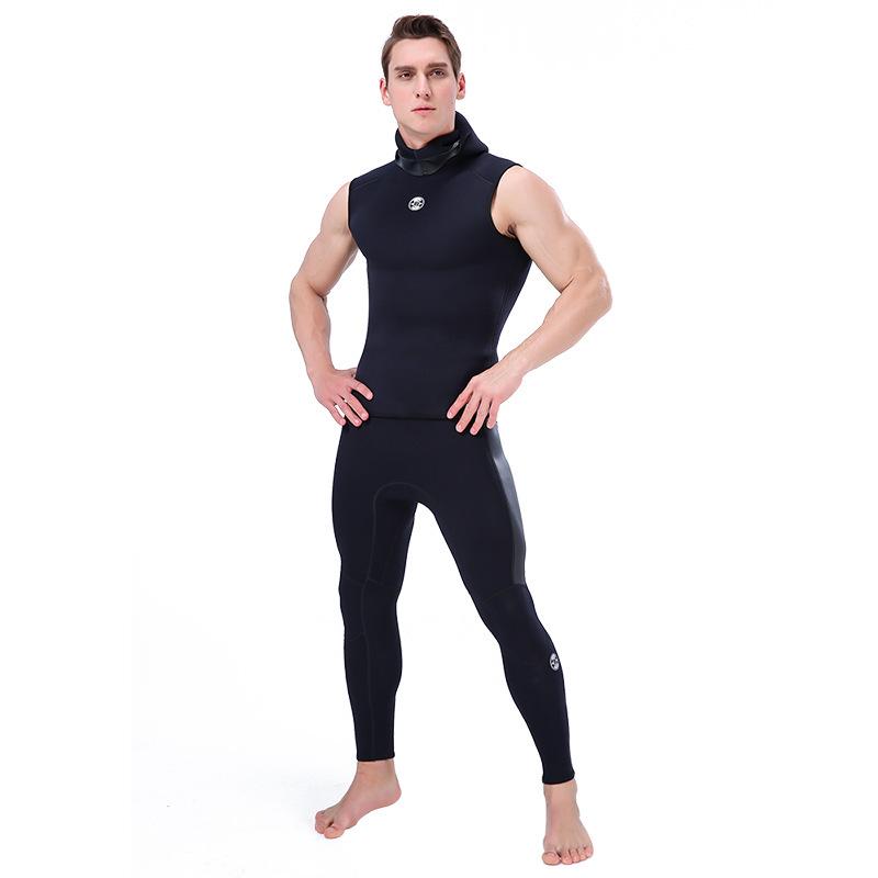 3mm Hooded Sleeveless Diving Vest - Warm Two-Piece Surfing Wetsuit