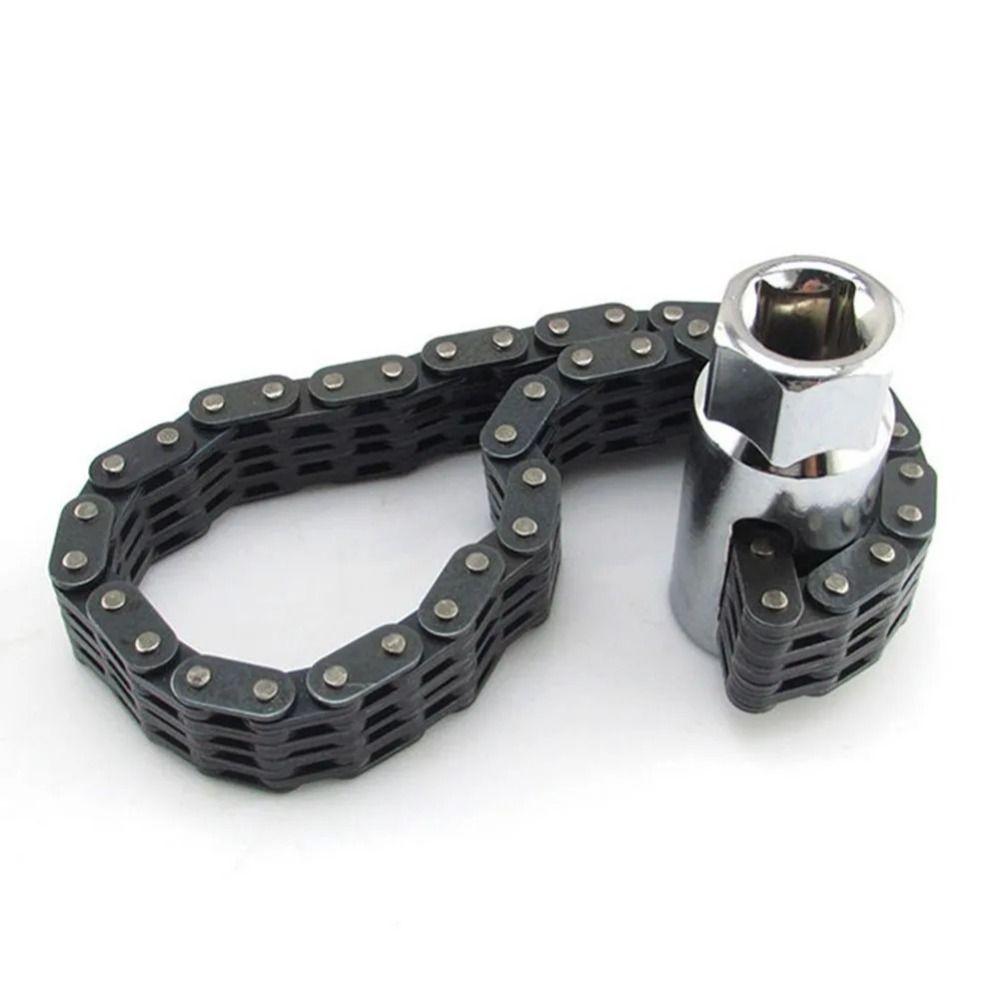 Heavy-duty Engine Oil Filter Wrench 44/52 Joints Ratchet Chain Wrench  Vehicle