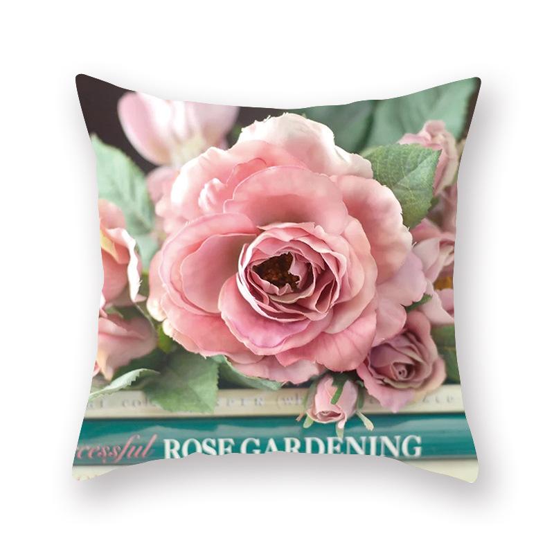 Nieuw Aquarel Bloemen Kussen Digitale Print Sofa Bed Stof Kussen Rugleuning Kussenhoes