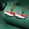 Drip Oil Yemen Map Necklace Stainless Steel Gold Silver Color Fashion Yemeni Flag Pendant Charm Patriotic Gift Wholesale