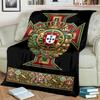 Royal Heraldry Ornate Design Blanket Camping Trip Soft and Comfortable Outdoor Plush Blanket Bedroom Air Conditioning Blanket