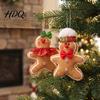 Рождественские подвесные пряничные человечки для елки Тканевые ornaments Подвеска Нетканый материал с подвеской-шнурком Набор
