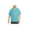 Dri Fit Shirts Men's Cyan Lapel Moderate Shirt FB6985-367