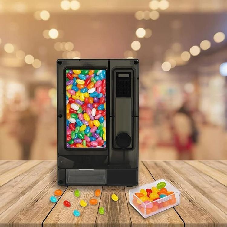 Large Capacity Candy Dispenser Sweet Treats Storage Box Kids Pulling Design Vending Machine Toy For Candy Organization