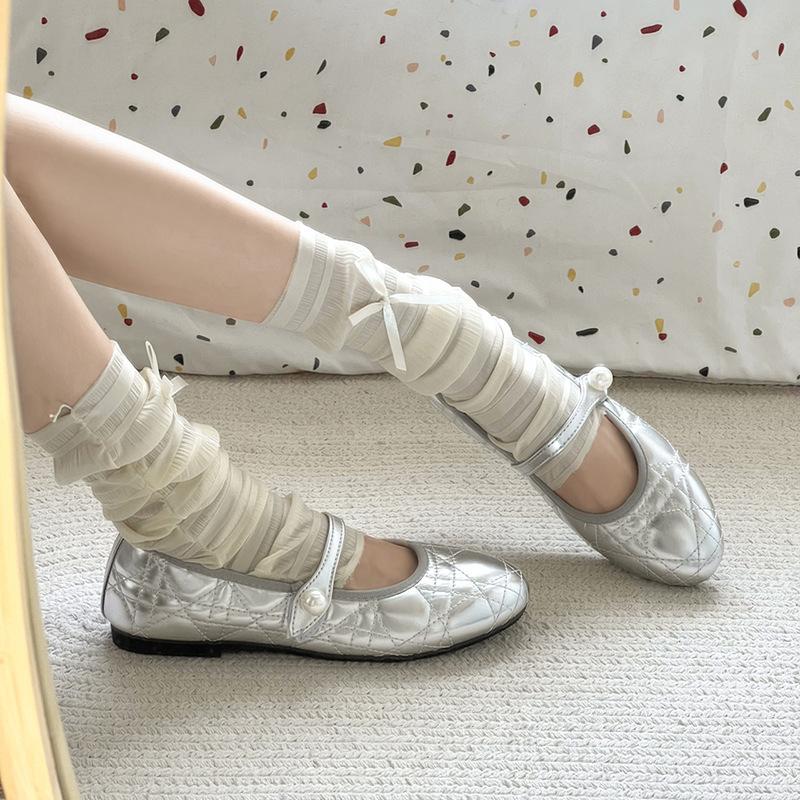 Fashion Flat Mary Jane Shoes Women's New Spring Everything with A Slip-on French Evening Shoes Soft Sole Gentle Single Shoes