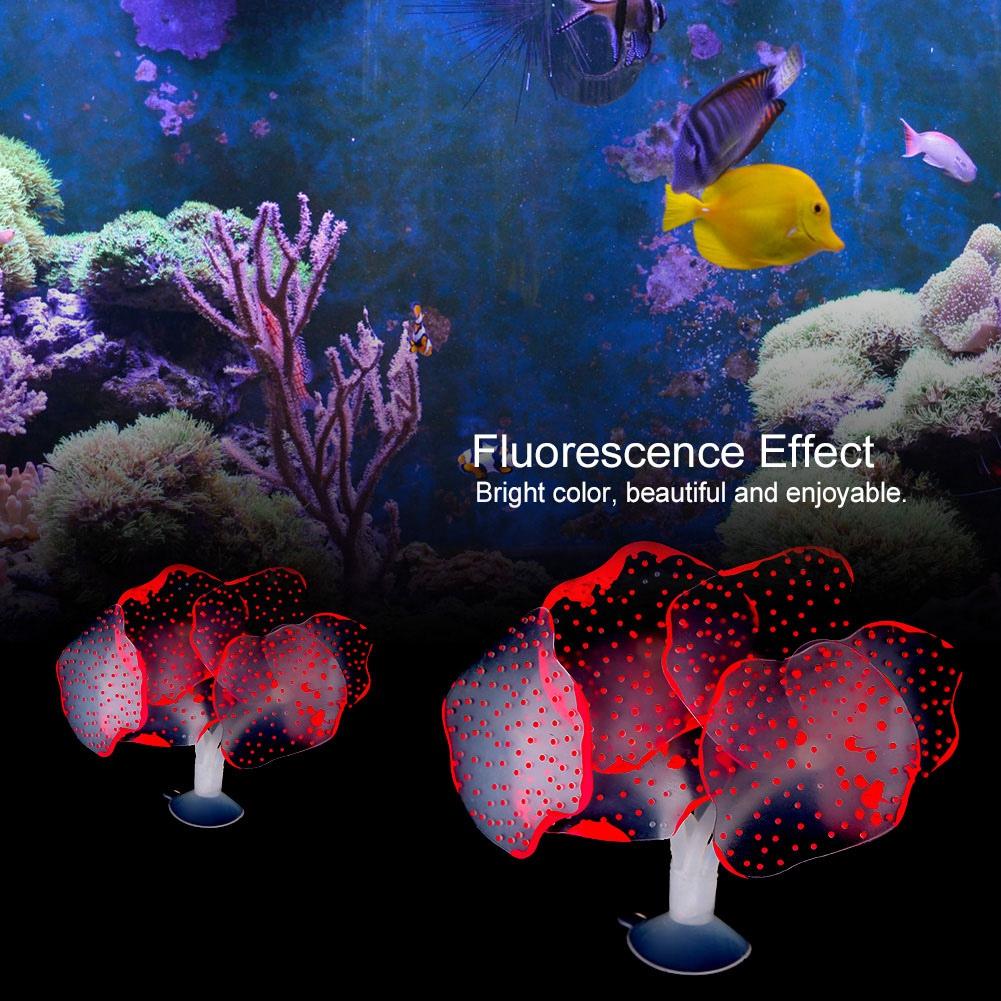 

Aquarium Simulation Silicone Artificial Coral Fish Tank Decoration Ornament Red