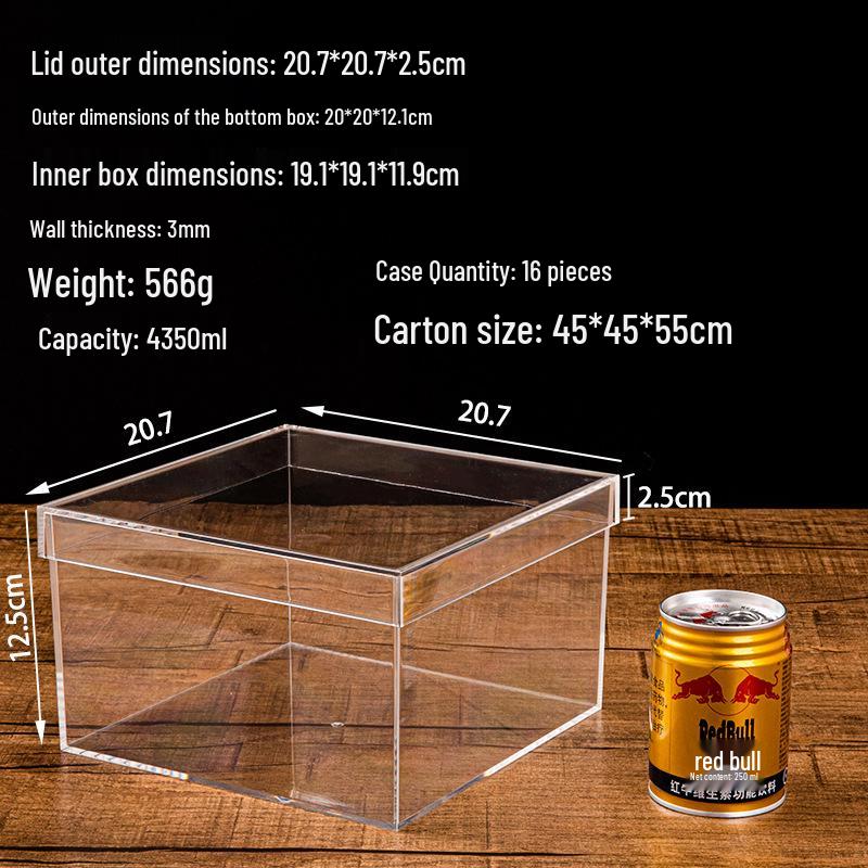 Quadratische Transparente Harte Kunststoffbox: Vielseitige Lebensmittelverpackung, Betta-Fischzucht, Kristallschlamm, Überraschungsbox, Hochzeits-Süßigkeitenaufbewahrung.
