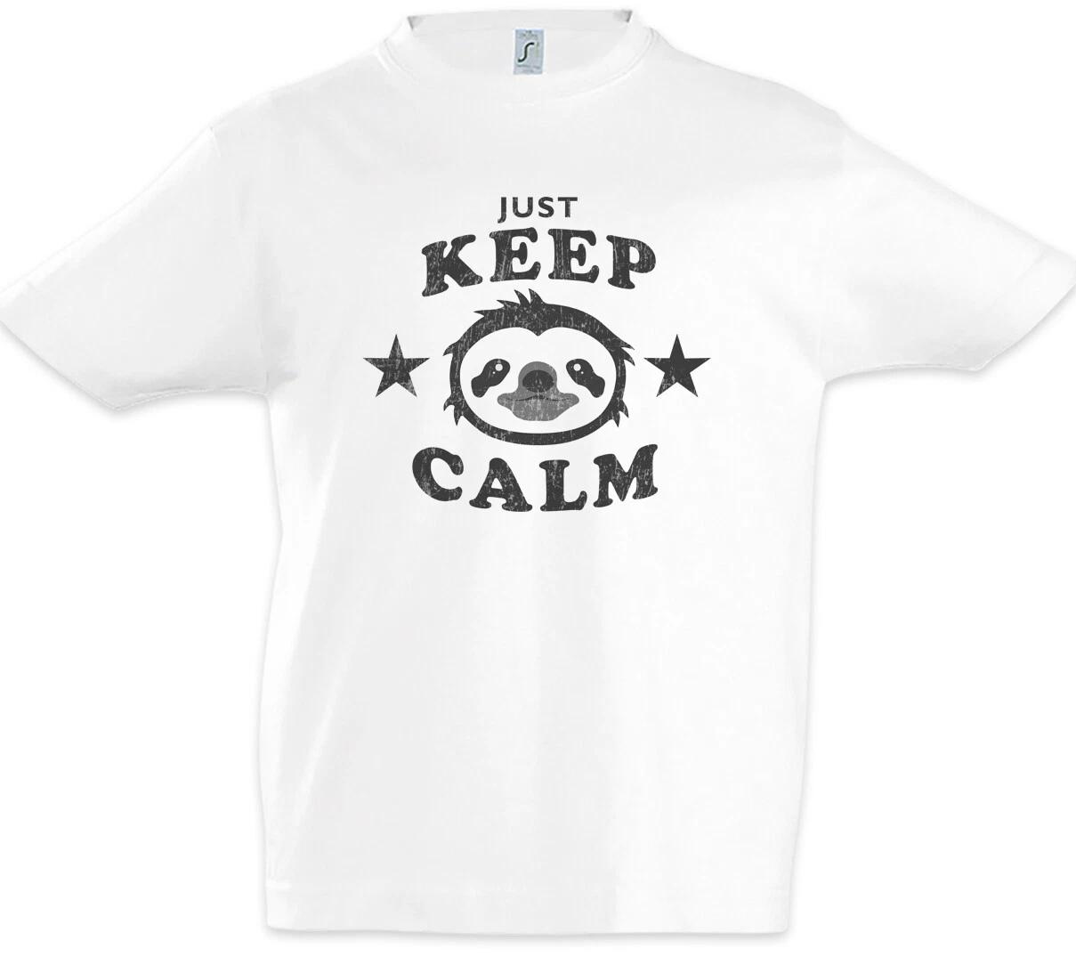Just Keep Calm Kids Boys kids boys T-Shirt Sloth Chill Bed Sleep Always Tired Lazy 130