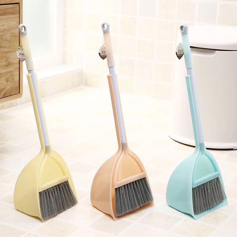 Kids' Mini Cleaning Set: Broom, Dustpan & Mop Toy for Playhouse or Kindergarten