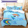 3pcs My Little Pony1 Cover Set - Personalized Name, HD Printed Bedding with 1 Cover and 2 Pillowcases - Perfect for Home Decor, Easy Care
