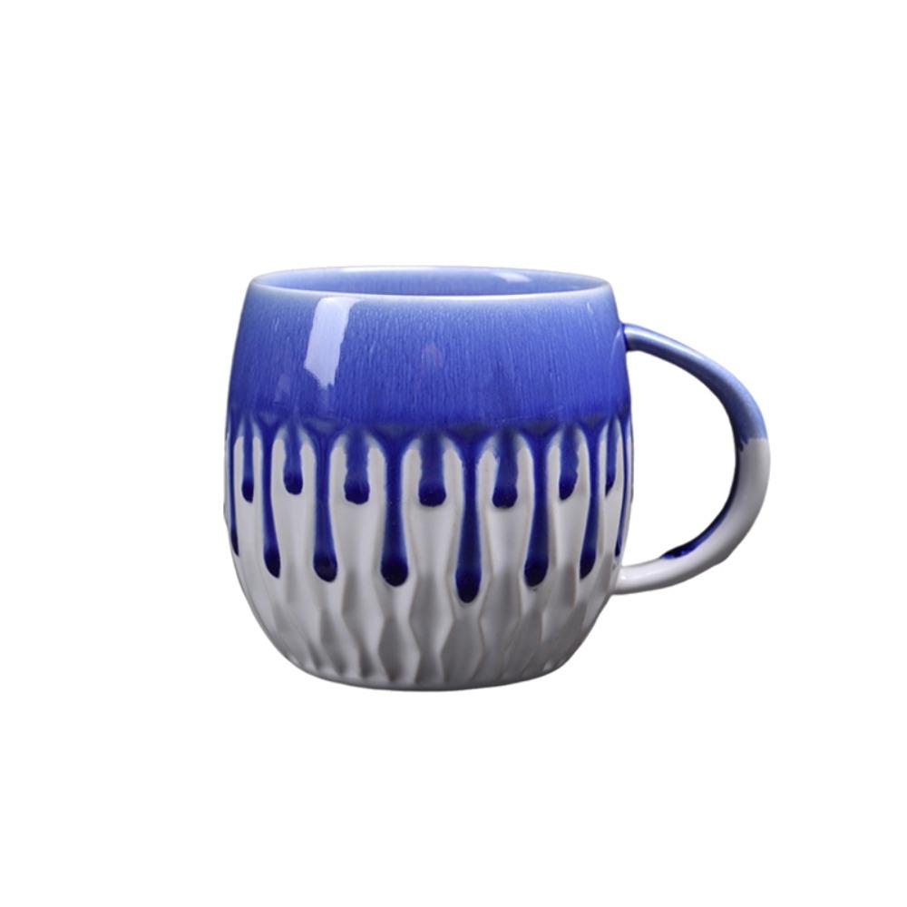 

Creative 600ml Kiln-Changing Coffee Mug Large Capacity Ceramics Breakfast Cup Microwave Safe Water Cup Living Room