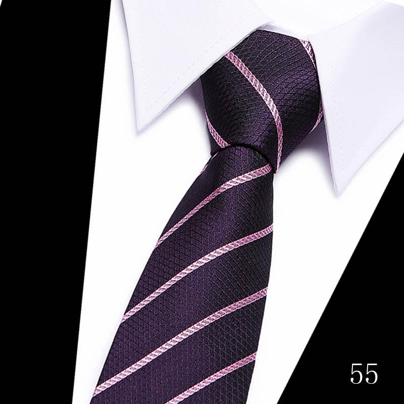 Necktie Man 7.5 cm Silk Tie Solid Color Gravatas Suit Accessories Fit Wedding Holiday Party
