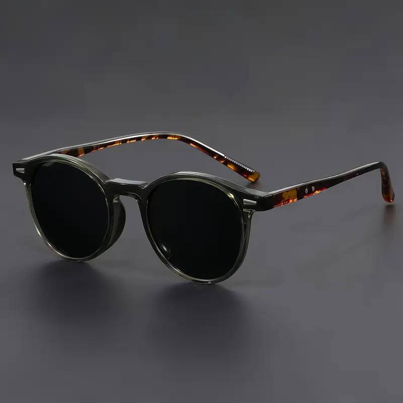 Fashion Sunglasses European and American Rivet Round Frame Korean Version Glasses Retro Square Sunglasses UV Protection